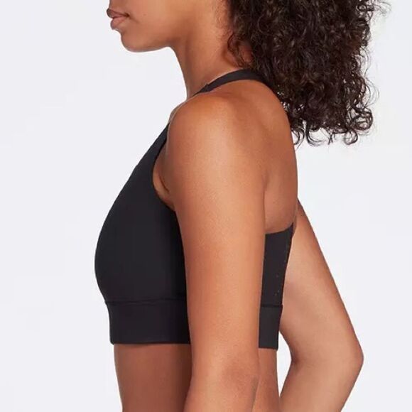 🆕 CALIA Sculpt Perforated Long Line Sports Bra in Pure Black Size XS NWT - Picture 3 of 3